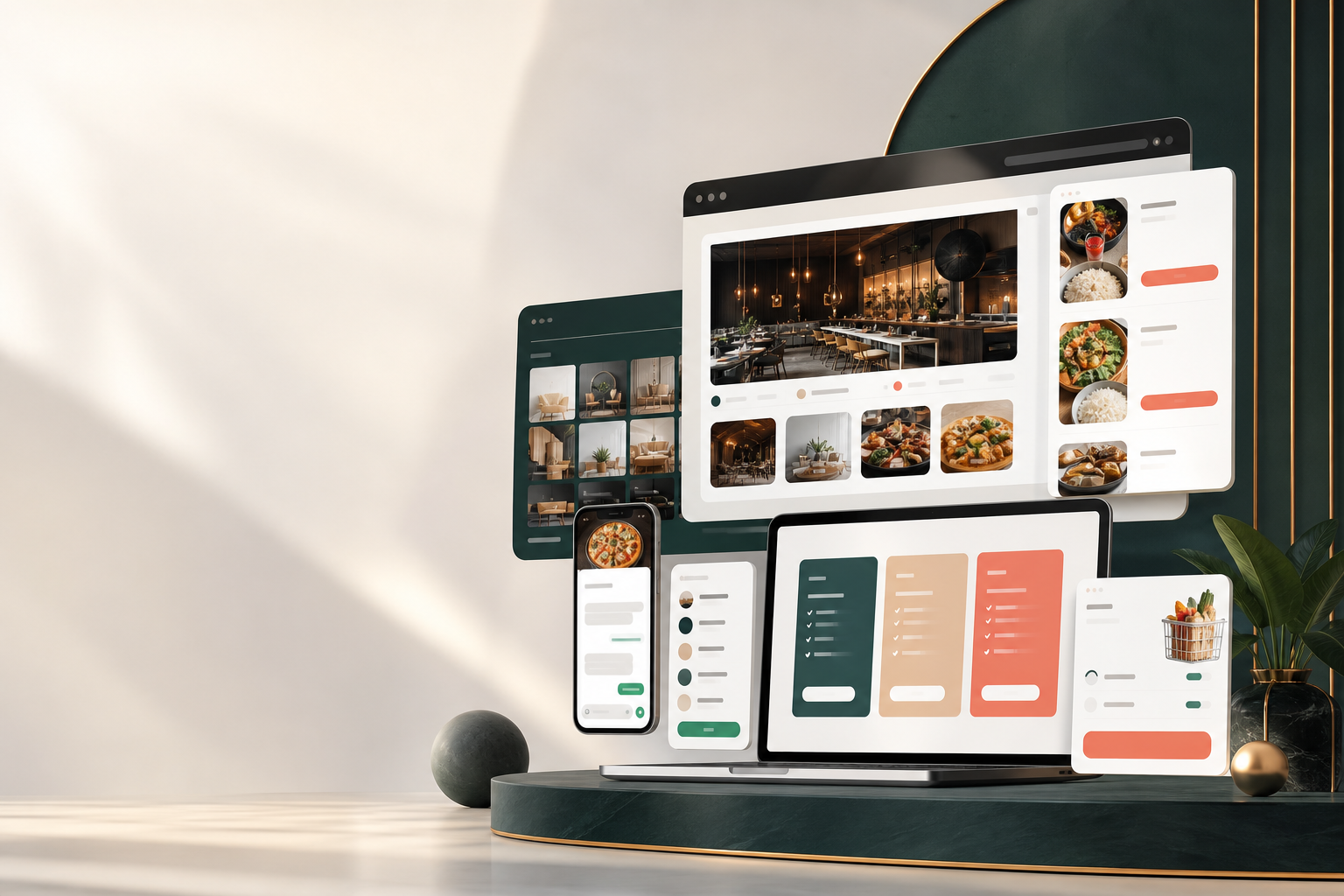 VeloxaStudio web tasarim, restoran siparis sistemi ve dijital pazar arayuzleri